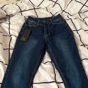 dark blue skinny jeans
